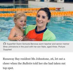 Superfish Benowa Bree Johnston Best Swim Teacher on the Gold Coast