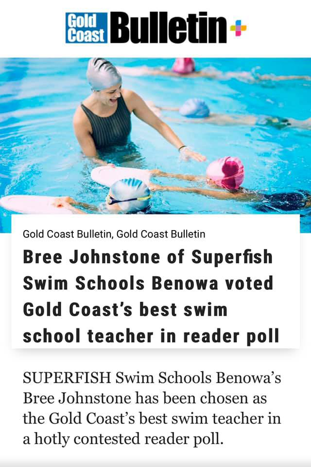 Superfish Benowa Bree Johnston Best Swim Teacher on the Gold Coast