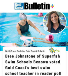 Superfish Bree Johnstone voted Gold Coast best swim teacher