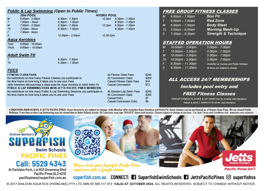 Superfish Swim Schools Pacific Pines October 2024